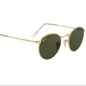 Ray-Ban Round Metal Gold Sunglasses